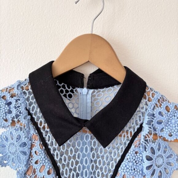 Self Portrait Floral Lace Panel Midi Dress - Picture 9 of 12